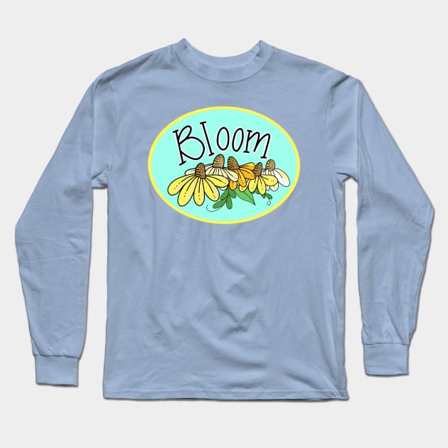 Bloom Floral Long Sleeve T-Shirt by BlackSheepArts